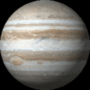 Jupiter is the largest planet in our solar system, a gas giant with a mass more than two and a half times that of all the other planets combined. Its most recognizable feature is the Great Red Spot, a colossal storm that has been raging for at least 400 years and is larger than Earth. Jupiter's atmosphere is a chaotic and beautiful spectacle of swirling clouds of ammonia and water, creating distinct bands of color and powerful winds. The planet has a faint ring system and an impressive family of 95 known moons, including the four Galilean moons—Io, Europa, Ganymede, and Callisto—each a unique world in its own right. Jupiter's immense gravitational pull has a significant impact on our solar system, acting as a cosmic vacuum cleaner that deflects or captures comets and asteroids that might otherwise threaten the inner planets.